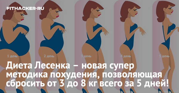 Диета Лесенка – новая супер методика похудения, позволяющая сбросить от 3 до 8 кг всего за 5 дней!
